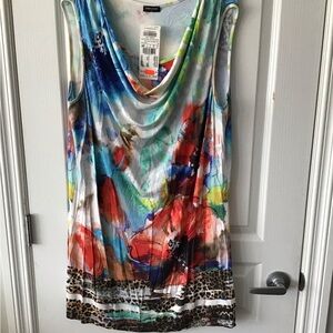 Gerry Webber BNWT  Multicolor Floral Cowl Neck Sleeveless Top